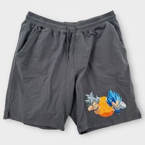 Box Lunch Dragon Ball Z Shorts Mens 2XL Sweat Elastic Drawstring Vegeta Goku